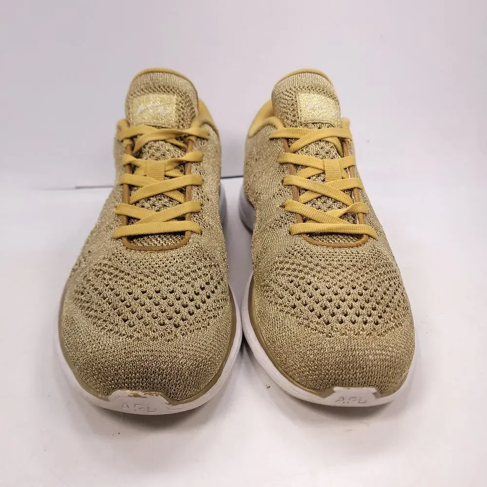 APL Techloom Pro Lace Up Athletic Running Shoe Womens Size 10 Yellow White